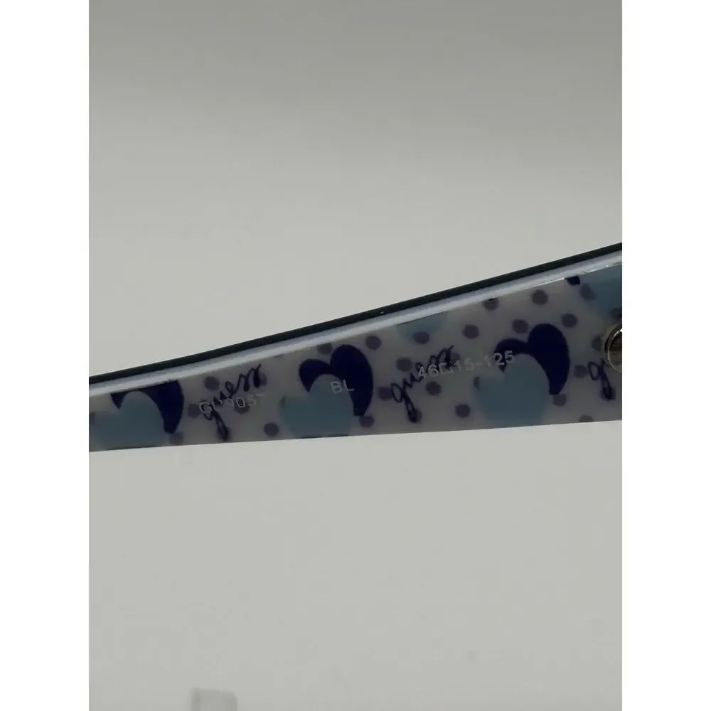 Guess Kids GU8057 BL Eyeglass Frames Black Hearts 46-15-125 Youth